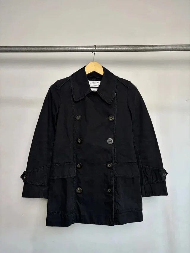 Maison Margiela Line 4 Replica Peacoat Jacket in black from Grailed