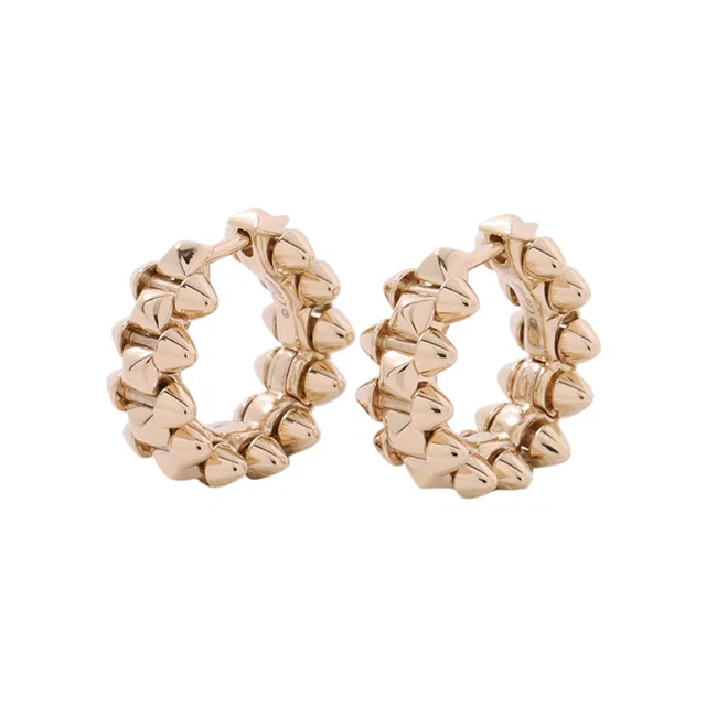 Crash Do Cartier Hoop Earrings Mini ModelB8301520 18K Pink Gold in Pink from GALLERY RARE