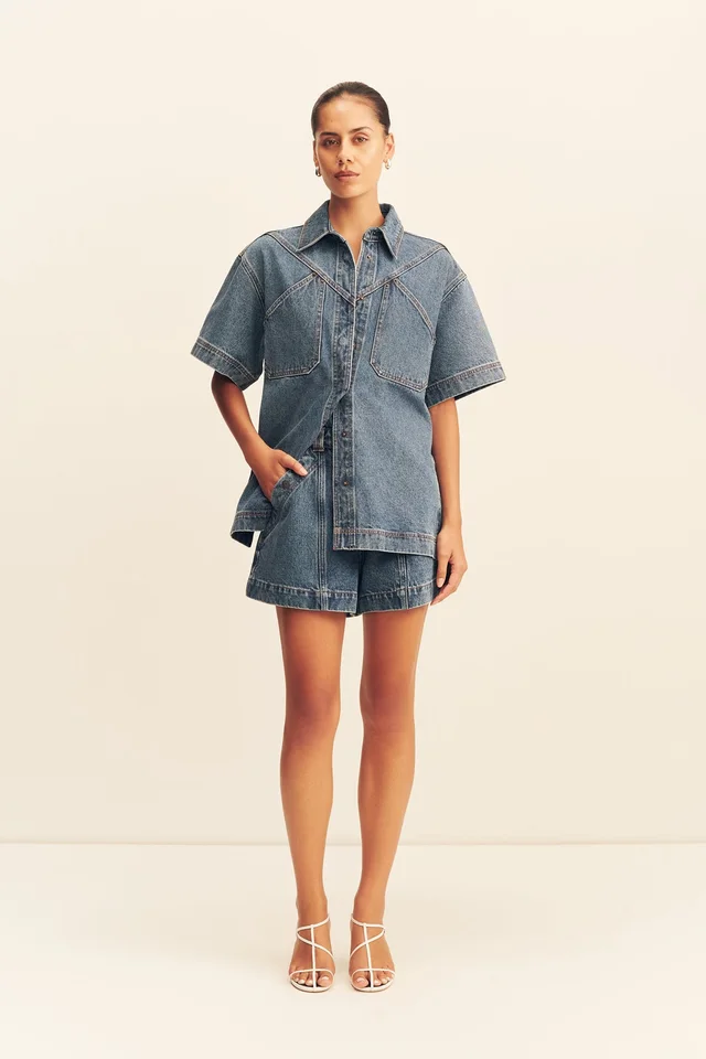 Shona Joy RAQUEL HIGH WAISTED FLARED SHORT from Shona Joy, photo 1 of 1