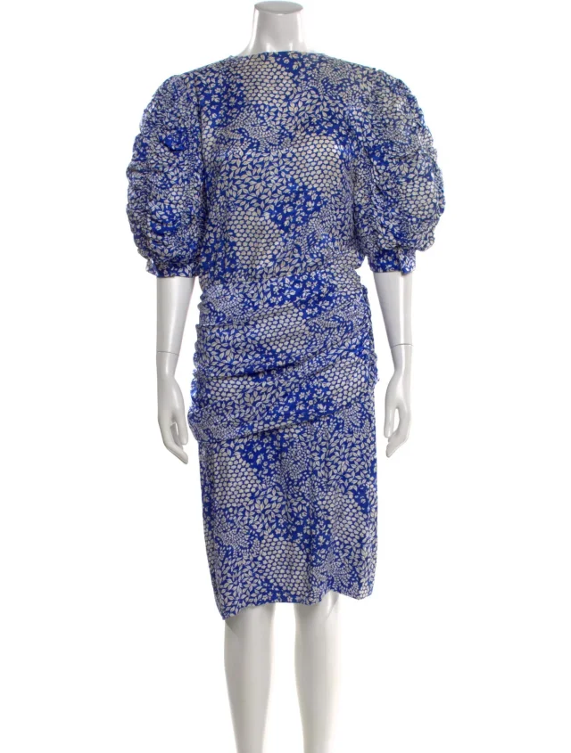 Givenchy Printed Midi Length Dress in blue from The RealReal