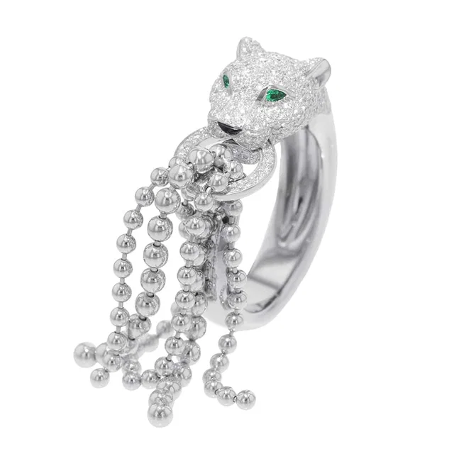 PANTHERE de Cartier Ring Size 53/#13N4744153/N4744100 18K White Gold in White from GALLERY RARE