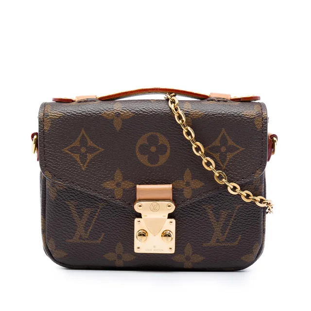 Brown Louis Vuitton Monogram Micro Metis Satchel in Brown Coated canvas from Designer Revival, photo 1 of 1