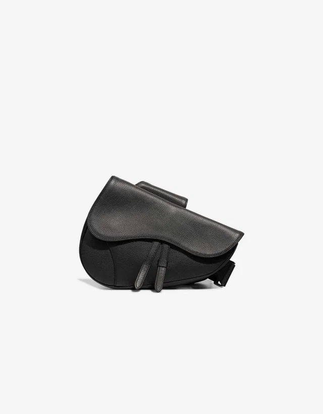 Dior Saddle Medium Calf Black in Black Calfskin from SACLÀB
