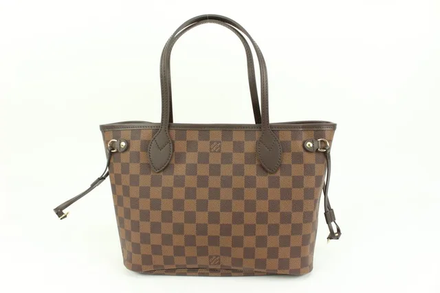Louis Vuitton Small Damier Ebene Neverfull PM Tote Bag in Brown Canvas from Bagriculture