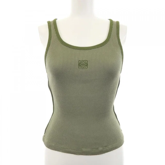 Loewe Tank Top Green in Green Silk from The Reluxe
