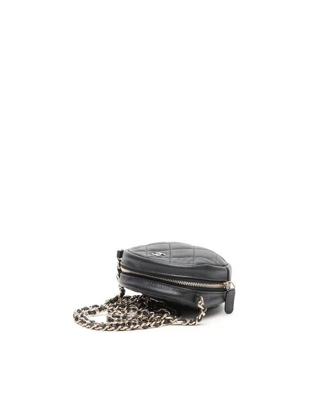 Chanel CC Caviar Round Chain Bag in Caviar leather from A Retro Tale, photo 5 of 12