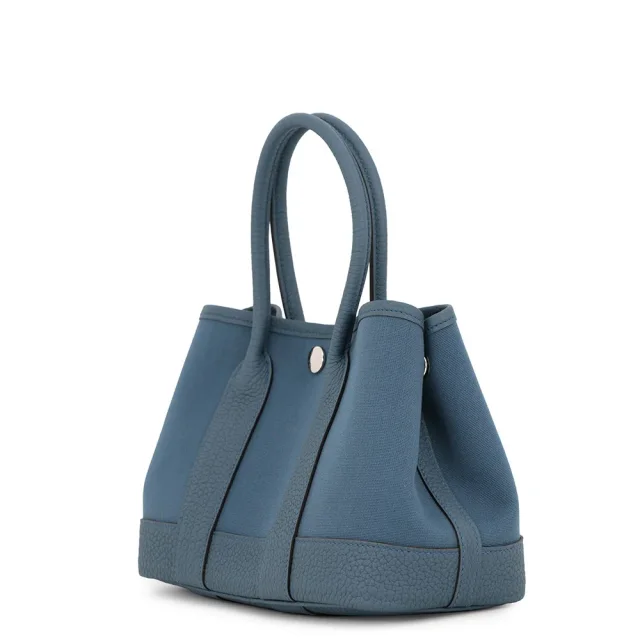 Hermès Neo Garden Blue Tempete Toile Officier Negonda Leather Size 23 in Blue Leather from GALLERY RARE, photo 2 of 7