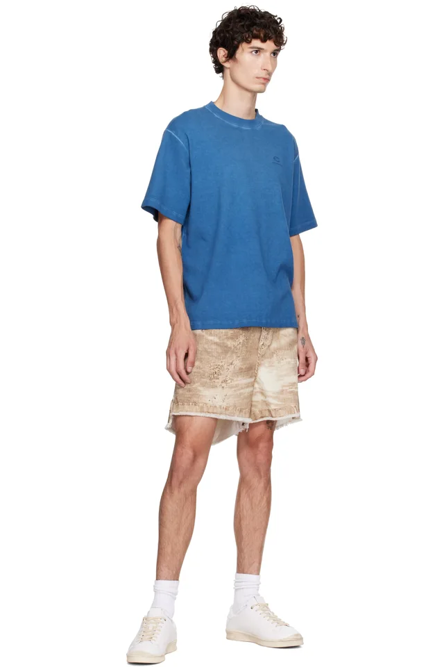 CAMPERLAB Blue Logo Boxy T-shirt, photo 4 of 4 from SSENSE