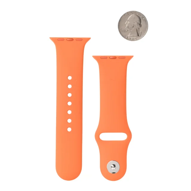 Hermès Silicone 42mm Apple Sports Watch Single Tour Band S/M Orange in Orange from FASHIONPHILE, photo 2 of 5