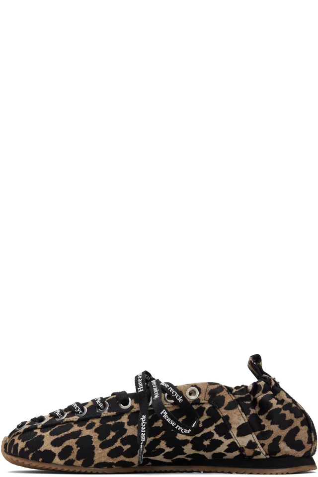 GANNI Brown & Black Sporty Ballerina Flats, photo 3 of 5 from SSENSE