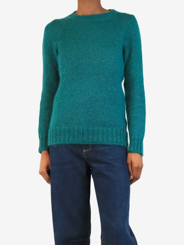 Gucci Vintage green mohair knit sweater - size S from Sign of the Times