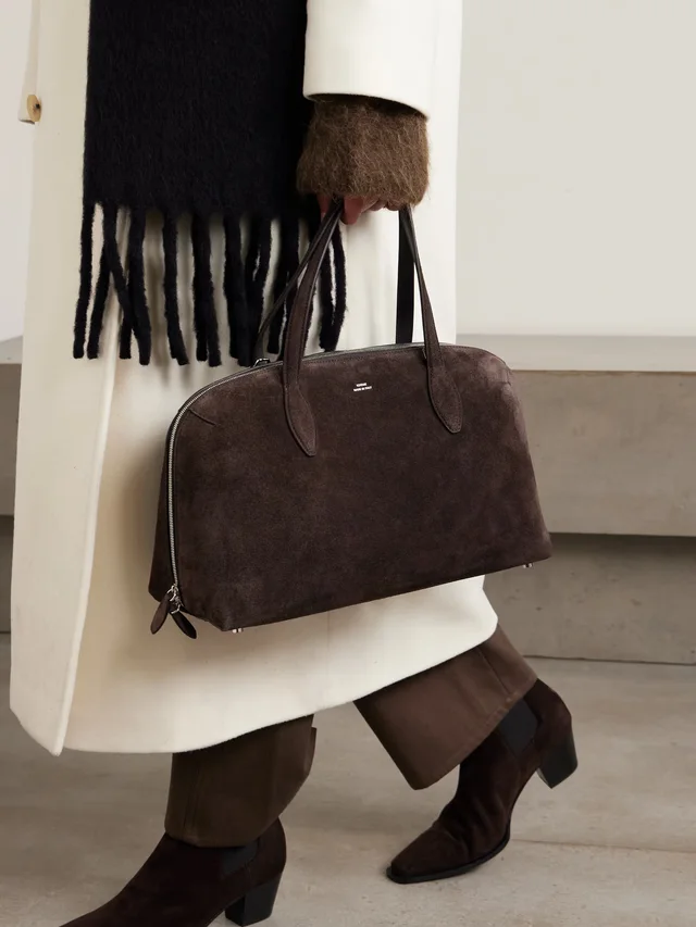 TOTEME Day medium suede tote in Brown, photo 2 of 2 from NET-A-PORTER (Canada)