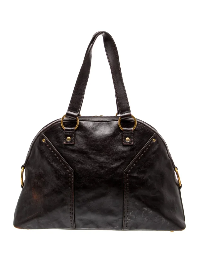 Saint Laurent Leather Shoulder Bag in brown|red Leather from The RealReal, photo 4 of 6