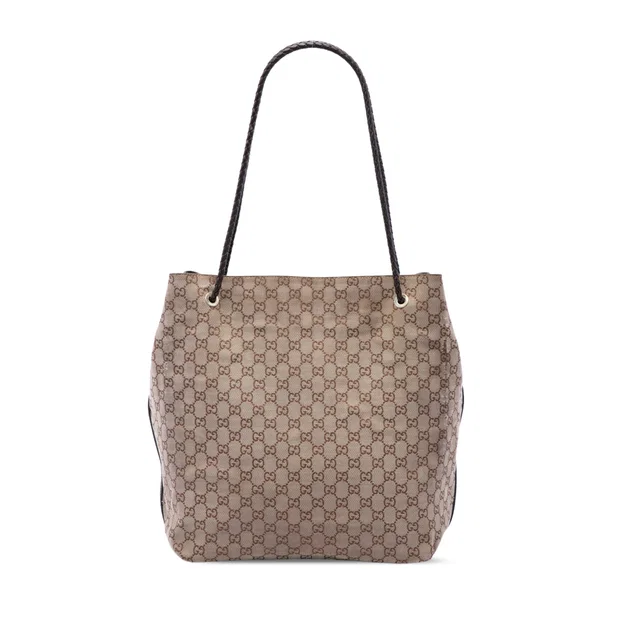 Beige Gucci Large GG Canvas Gifford Tote in Beige Canvas from Designer Revival