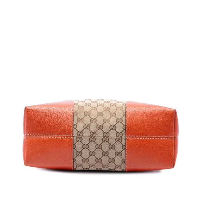Orange Gucci Medium GG Canvas Bree Dome Tote in Orange Canvas from Designer Revival, photo 2 of 2