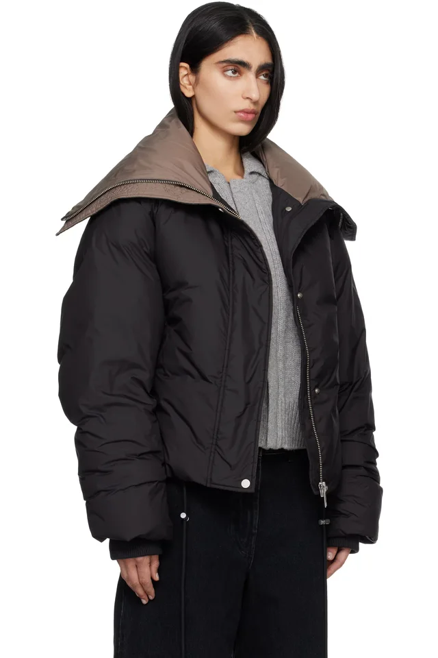 Entire Studios Black Kelly Down Jacket, photo 2 of 4 from SSENSE