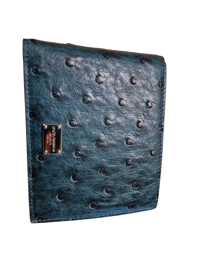Dolce & Gabbana Wallet green leather with DG silver plate in Green Leather from Luxury Promise