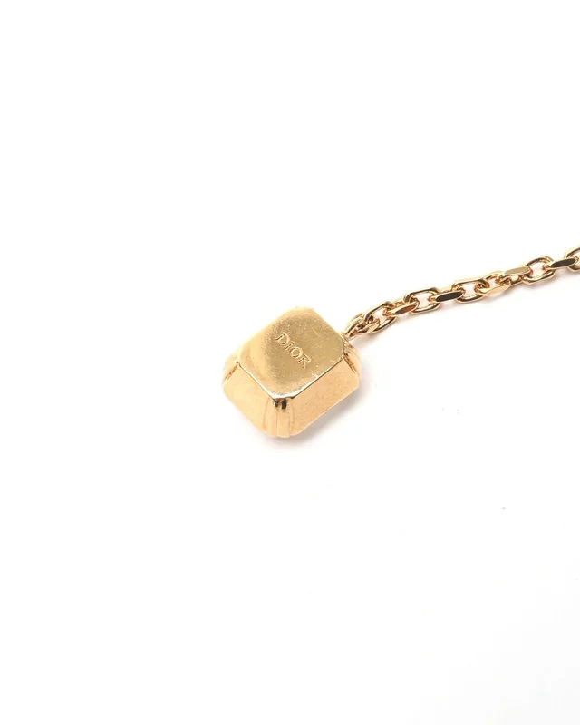 Dior Petit CD Rhinestone Necklace in Resin from A Retro Tale, photo 3 of 10