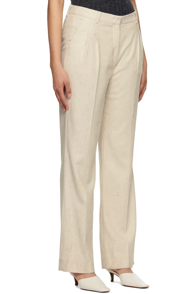 The Garment Beige Taranto Trousers, photo 2 of 4 from SSENSE