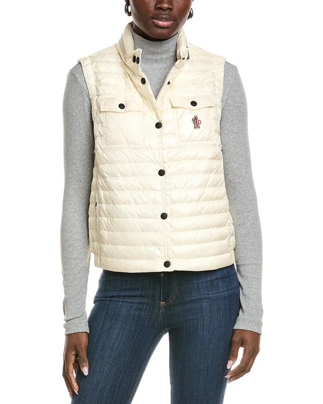 Moncler Grenoble Guamiane Polyamide Vest in White, image 1 of 1 from Rue La La