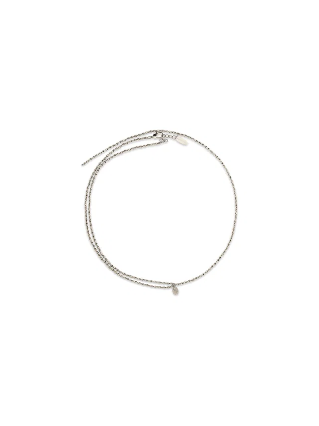 Brunello Cucinelli Double-Wrap Chain Necklace — Silver Metal Metallic Metallised Necklaces in Silver from HEWI