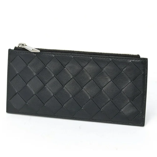 Bottega Veneta Coin Case, Intrecciato Leather, Black And Green in black Woven leather from Grailed, photo 1 of 1