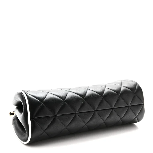Chanel Quilted Clutch in Black Lambskin from FASHIONPHILE, photo 4 of 11