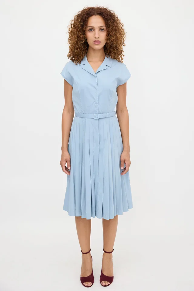 Prada 2012 Pleated Belted Dress from VSP Consignment