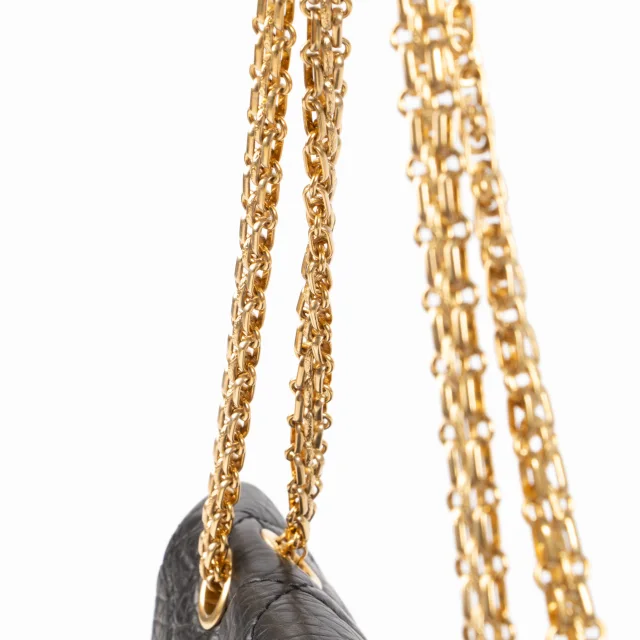 Chanel Aged Calfskin Large Reissue 2.55 Bag in Black Calfskin from Labellov, photo 8 of 9