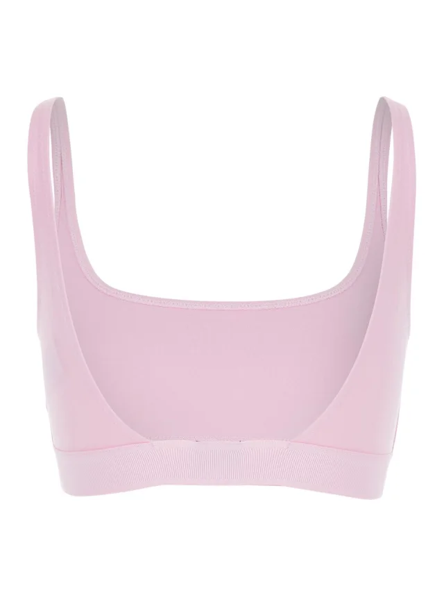 TOM FORD Pink Top Bralette with Wide Neckline and logo lettering on the Front in Modal Stretch Women in Pink 92% Modal 8% Elastane, photo 3 of 6 from Gaudenzi Boutique