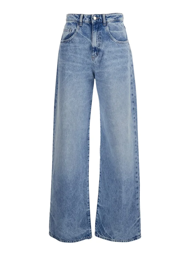 ICON DENIM Jeans 'WOMAN JEANS' with five pockets in Blue Organic Cotton for Women in Blue 100% Organic Cotton, photo 2 of 6 from Gaudenzi Boutique
