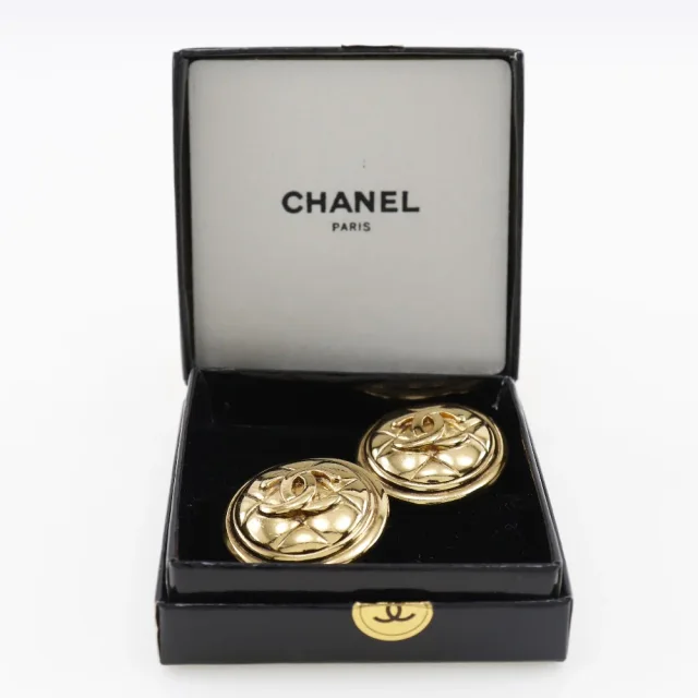 Chanel Coco Mark Gold Plated Earrings in Gold Gold-plated metal from LuxUness, photo 7 of 7