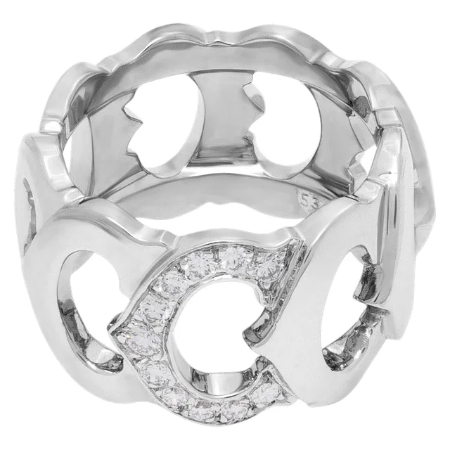 Cartier diamond C ring in White White Gold from Gray And Sons