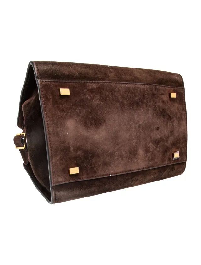 The Row Margaux handbags in brown|red Suede from The RealReal, photo 4 of 5