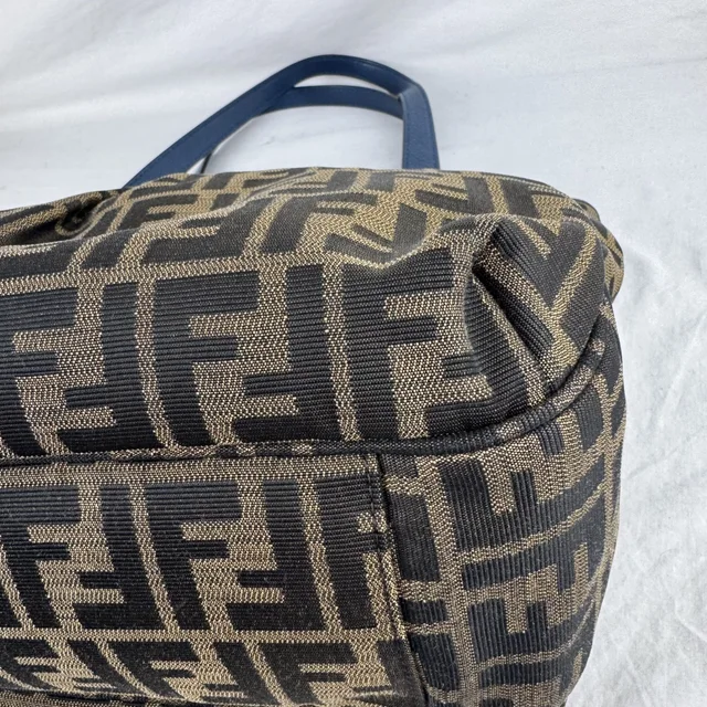 Fendi Small Zucca Shopping Tote Bag in Calfskin leather, Metal, zucca canvas from Reowned, photo 8 of 11