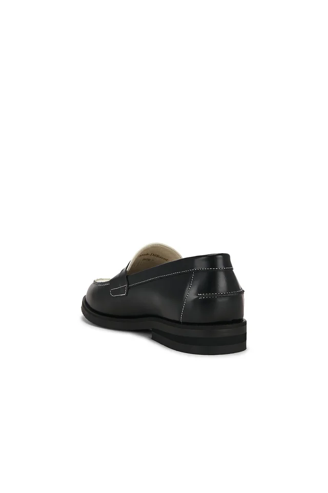 Duke + Dexter Wilde Clover Penny Loafer in Black & White, photo 4 of 5 from REVOLVE (Canada)