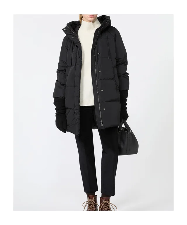 Weekend Max Mara Midi parka in water-repellent taffeta - Black, photo 4 of 5 from SENSER