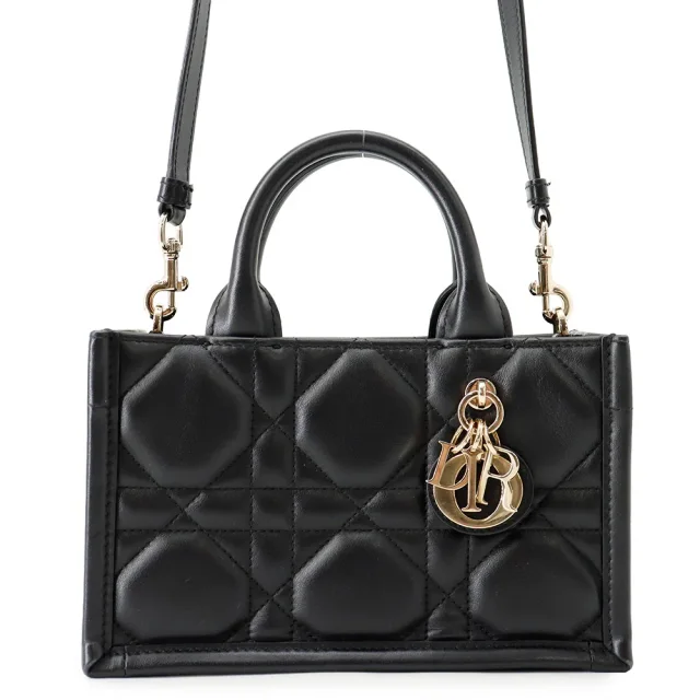 Dior Book Tote Mini Macro Cannage BlackS5573OWHP Calf Leather in Calfskin from GALLERY RARE, photo 8 of 17