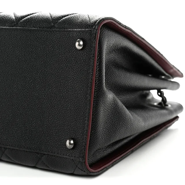 Chanel Caviar Quilted Large CC Accordion Shopping Bag Black in Black Caviar leather from FASHIONPHILE, photo 9 of 12