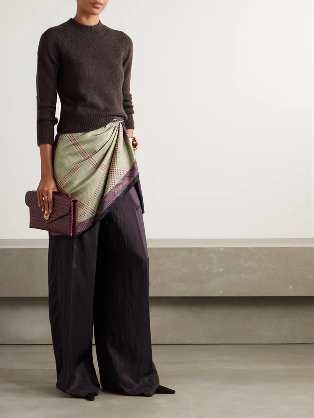 DRIES VAN NOTEN Alpaca-blend sweater in Brown, photo 2 of 2 from NET-A-PORTER (Canada)