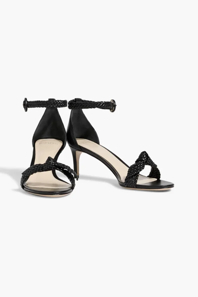 Alexandre Birman Clarita Tresse 60 Woven Leather Sandals in Black, photo 2 of 4 from THE OUTNET