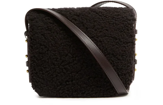 SOEUR Bellissima mini crossbody bag in Brown Main material: 100% lamb nappa, secondary material: 100% cowhide leather, lining: 100% cotton, photo 4 of 8 from 24S (US)