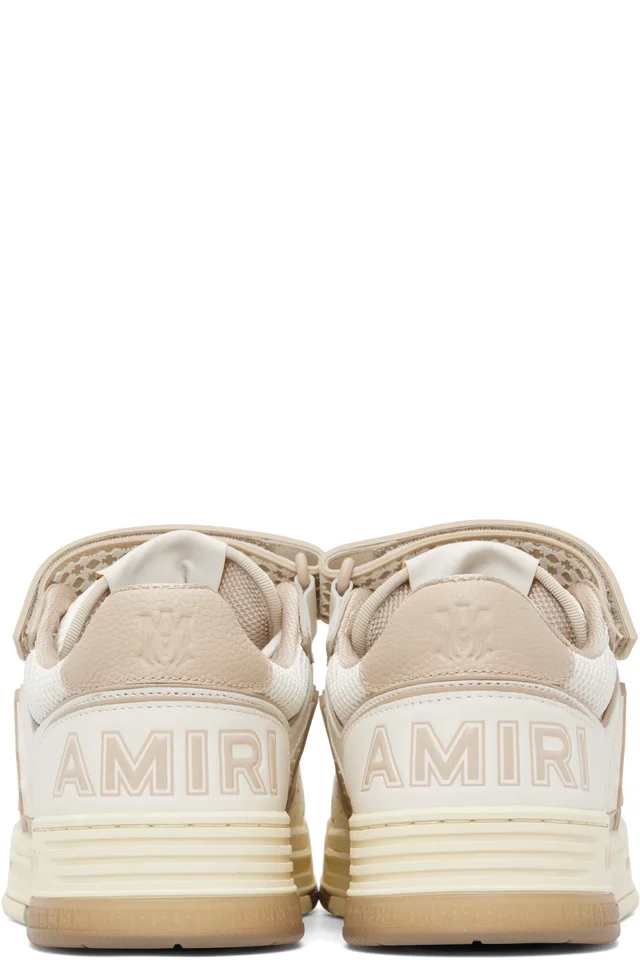 AMIRI White & Beige MA Skyline Sneakers, photo 2 of 5 from SSENSE