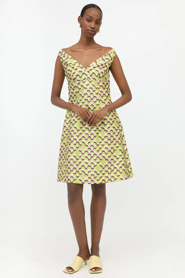 Prada FW 2015 Wool & Silk Dress in Silk from VSP Consignment