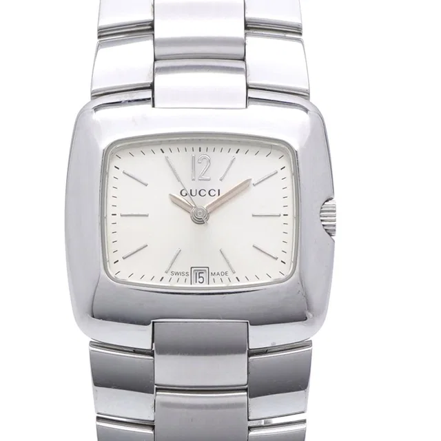 Gucci Square Quartz Watch SS Silver in Silver from The Reluxe
