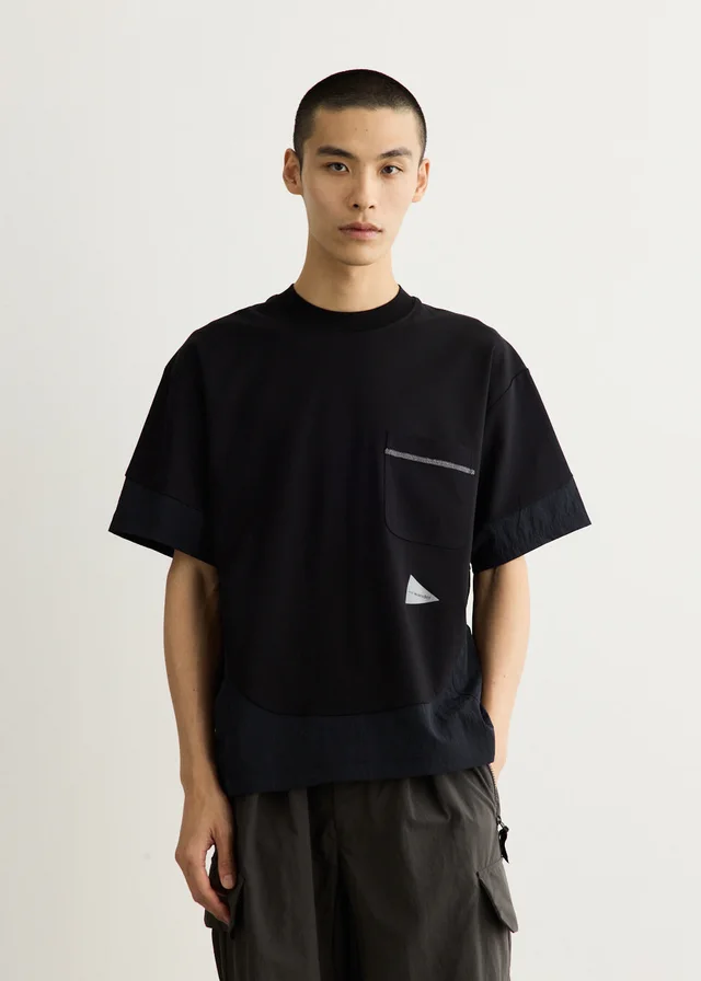 And Wander Combi Short Sleeve T-Shirt in Black from Incu, photo 1 of 1