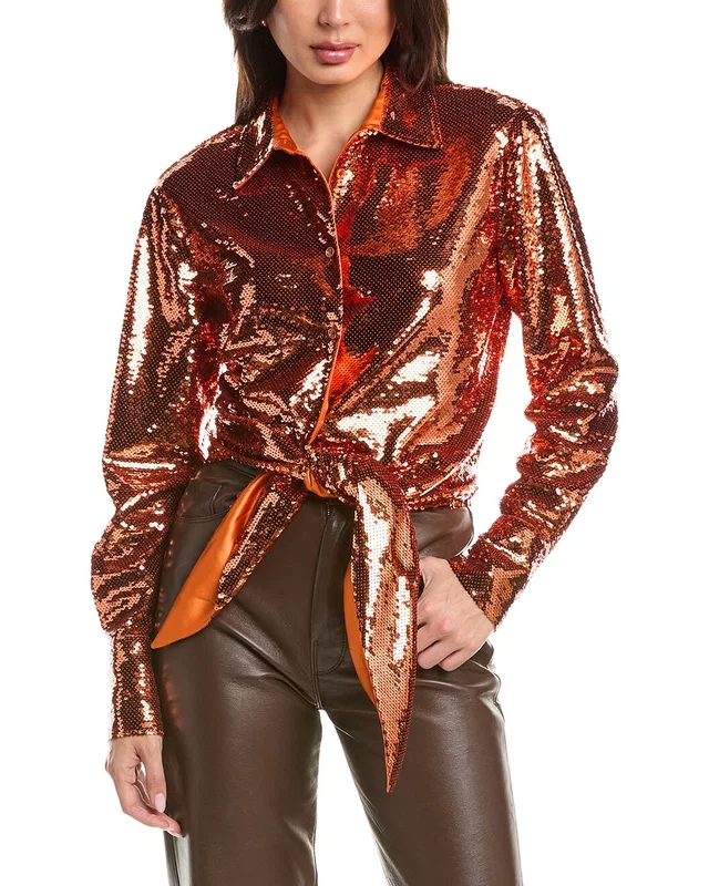 Tom Ford Sequin Silk-Blend Top, image 1 of 1 from Rue La La