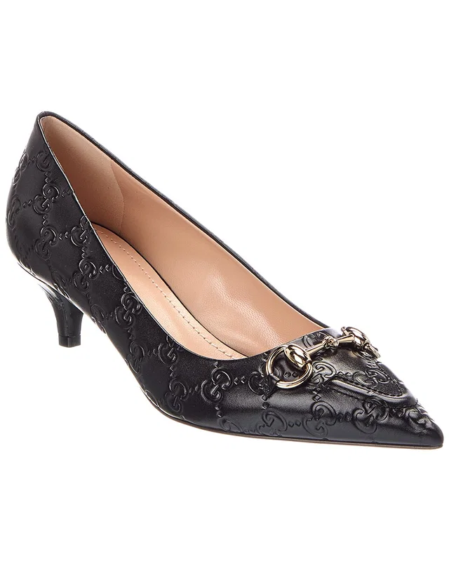 Gucci Gg 50mm Horsebit Leather Pump, image 1 of 1 from Rue La La