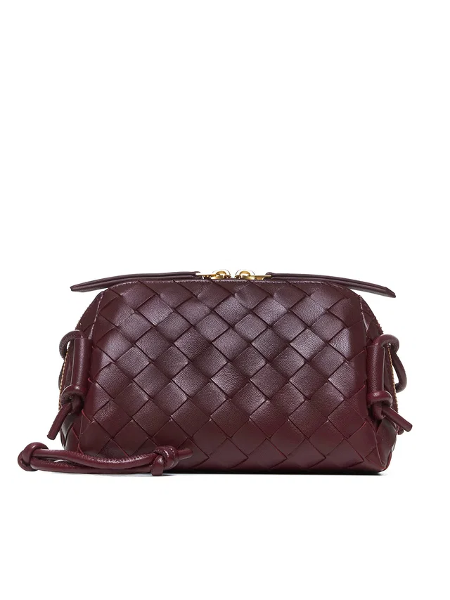 Bottega Veneta Shoulder Bag — Burgundy Lambskin in Burgundy Lambskin from HEWI