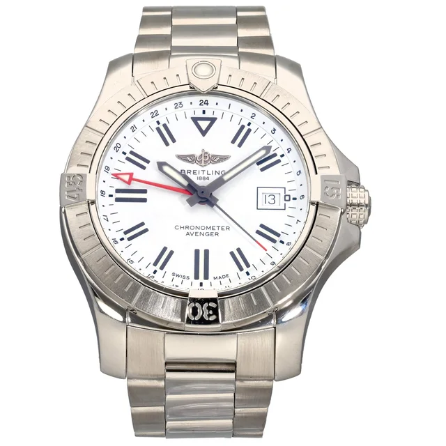 Breitling Avenger GMT 45 A32397 43mm Stainless Steel Watch from H&T